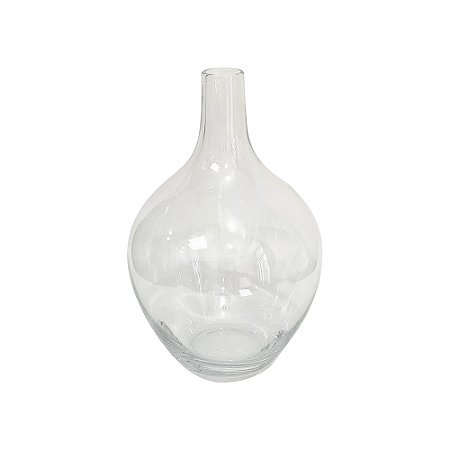 VASO DECORATIVO EM VIDRO TRANSPARENTE
