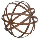 PECA DECORATIVA DE METAL MARROM