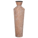 VASO DECORATIVO EM METAL TERRACOTA