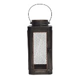 LANTERNA DECORATIVA EM METAL 19CM X 19CM X 53CM
