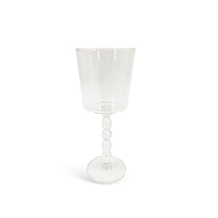 CJ DE TACAS EM VIDRO TRANSPARENTE COM HASTE EM ESFERAS 6PCS - 325ML