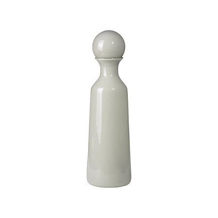 GARRAFA DECORATIVA EM VIDRO CINZA CLARO