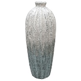 VASO DE CERAMICA CINZA E BRANCO
