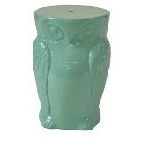 BANQUETA SEAT GARDEN DE CERAMICA - AZUL CLARO - 29X29X44
