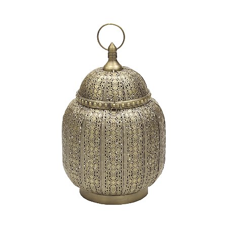 LANTERNA DECORATIVA DE METAL PRATA