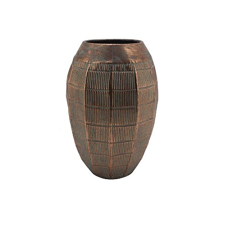 VASO DECORATIVO EM METAL BRONZE