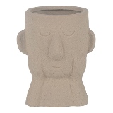 VASO DE CERAMICA COM ROSTO BEGE