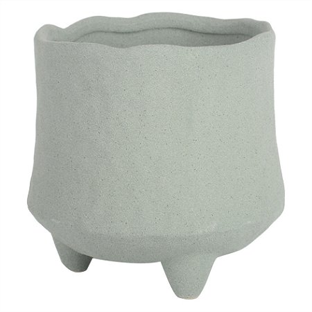 POTE DE CERAMICA CINZA CLARO