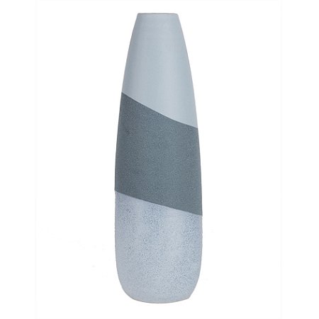 VASO DE CERAMICA TONS DE CINZA