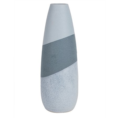 VASO DE CERAMICA TONS DE CINZA