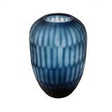 VASO EM VIDRO AZUL D19CM X 28CM