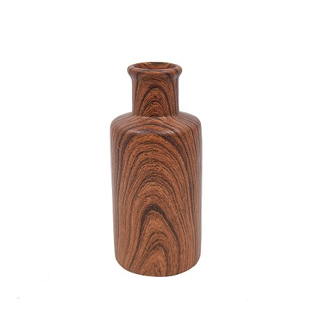 VASO DECORATIVO CERAMICA ESTILO MADEIRA