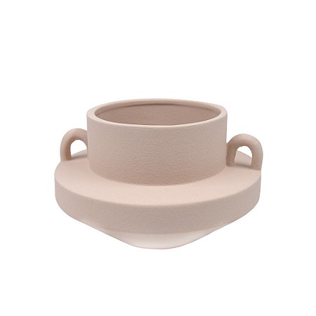 VASO DECORATIVO CERAMICA BEGE