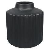 VASO DE CERAMICA PRETO 14CM X 14CM X 15,5CM