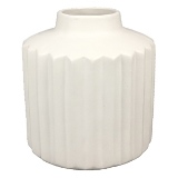 VASO DE CERAMICA BRANCO 14CM X 14CM X 15,5CM