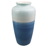 VASO DE CERAMICA AZUL E BRANCO