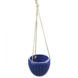 CACHEPOT DE PENDURAR DE CERAMICA AZUL