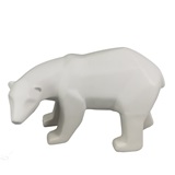 URSO DECORATIVO DE CERAMICA BRANCO FOSCO