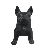 BULDOGUE DECORATIVO DE CERAMICA PRETO FOSCO