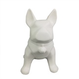 BULDOGUE DECORATIVO DE CERAMICA BRANCO FOSCO
