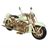 MINIATURA DE MOTOCICLETA EM METAL BRANCA