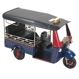 MINIATURA DE TAXI EM METAL AZUL
