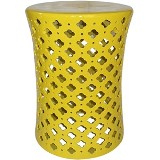 BANQUETA SEAT GARDEN AMARELO - 33X33X46 CM