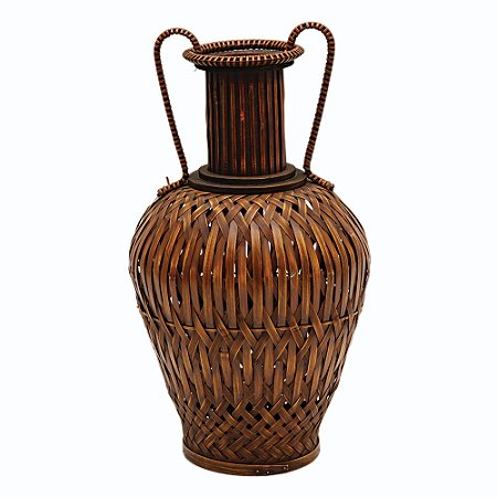 VASO DE BAMBU COM MADEIRA