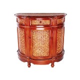 MOVEL DE MADEIRA E BAMBU 1 PORTA E 1 GAVETA 80CM X 42CM X 84