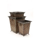 CONJUNTO DE CACHEPOTS DE FERRO- 3 PCS