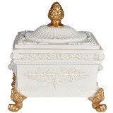 POTE DE RESINA MARMORIZADA 23 CM