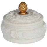 POTE DE RESINA MARMORIZADA 13X10 CM
