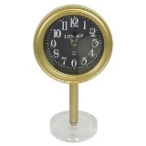 RELOGIO DECORATIVO DE METAL E ACRILICO DOURADO E PRETO