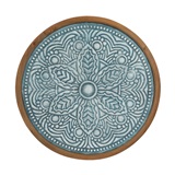 PEÇA DECORATIVA DE PAREDE DE MADEIRA AZUL