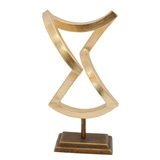 PEÇA DECORATIVA DE METAL DOURADA