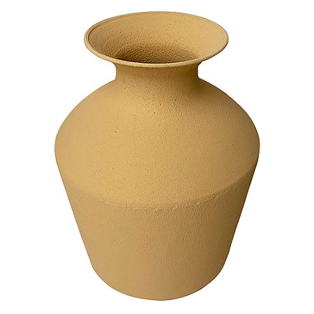 VASO DECORATIVO EM METAL MARROM 21CM X 21CM X 29CM