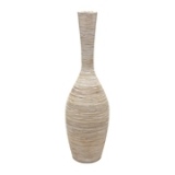 VASO DE MADEIRA- BRANCO