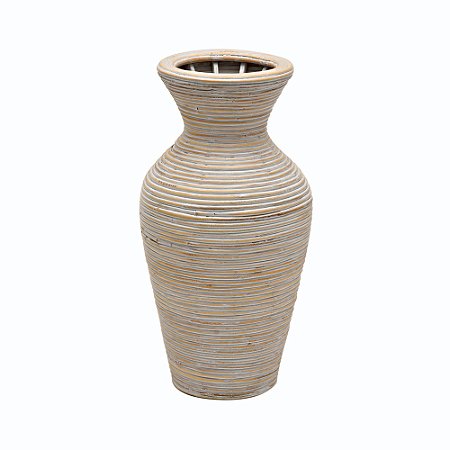 VASO DE MADEIRA- BRANCO
