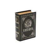 CAIXA DECORATIVA DE MADEIRA FORMATO LIVRO