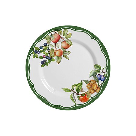 CJ PRATOS DE SOBREMESA LE FIGUE BRANCO E VERDE 6PCS