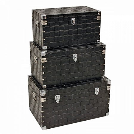 CJ DE BAUS DE COURO 3 PCS