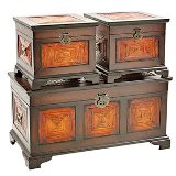 CONJUNTO DE BAUS DE MADEIRA 3 PCS