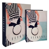 CJ DE CAIXA LIVRO MODA 2PCS