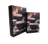 CONJ DE LIVROS CAIXA PRETO E MARROM - 2 PCS