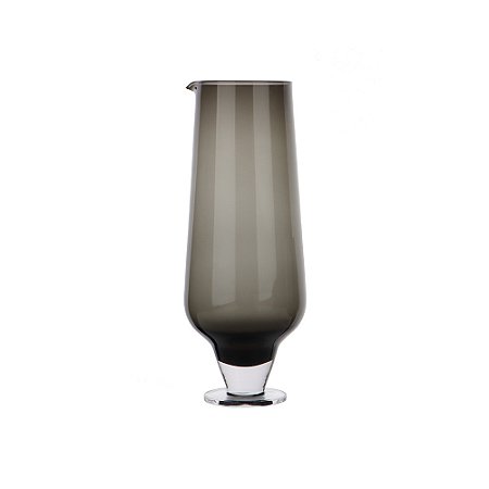 JARRA EM VIDRO FUME E BASE TRANSPARENTE - 1660ML