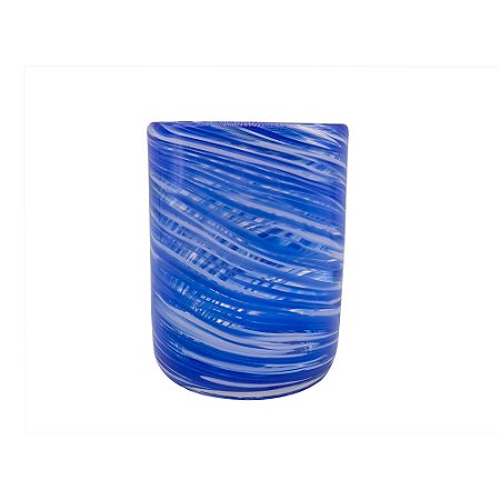 CJ DE COPOS EM VIDRO AZUL 6PCS