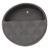 CACHEPOT DE PAREDE EM CERAMICA CINZA