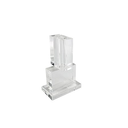 VASO DECORATIVO EM CRISTAL TRANSPARENTE