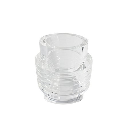 VASO DECORATIVO EM CRISTAL TRANSPARENTE