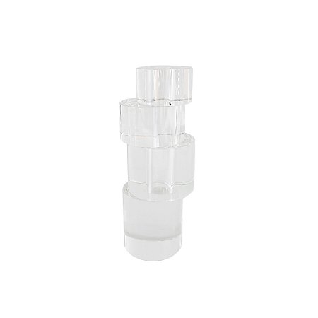 VASO DECORATIVO EM CRISTAL TRANSPARENTE